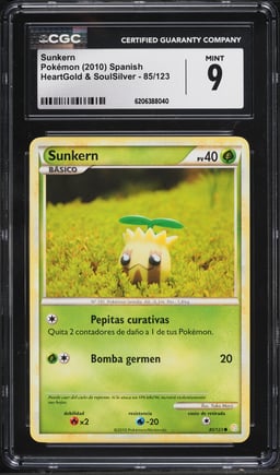 2010 Pokemon Spanish HeartGold & SoulSilver Sunkern #85 CGC 9 MINT