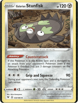 2020 Galarian Stunfisk #125 Vivid Voltage