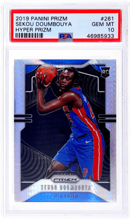 2019 Panini Prizm Hyper Prizm Sekou Doumbouya #261 PSA 10