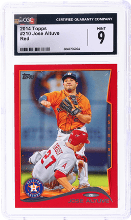 2014 Topps Red Foil Jose Altuve #210 CGC 9
