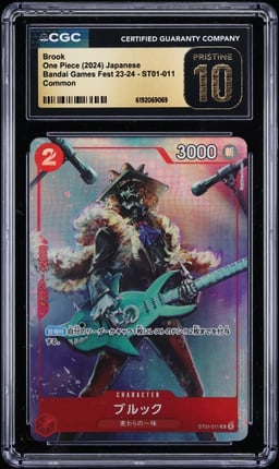 2024 One Piece Bandai Games Fest '23 Alt Art Brook #ST01-011 CGC 10 PRISTINE