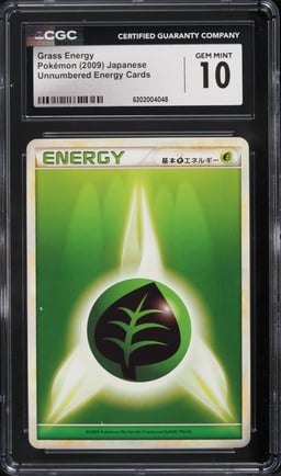 2009 Pokemon Japanese Unnumbered Energy Cards Grass Energy CGC 10 GEM MINT