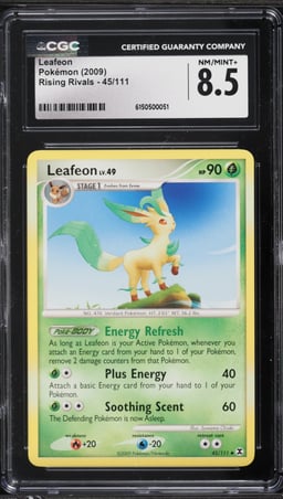 2009 Pokemon Platinum Rising Rivals Leafeon #45 CGC 8.5 NM-MT+