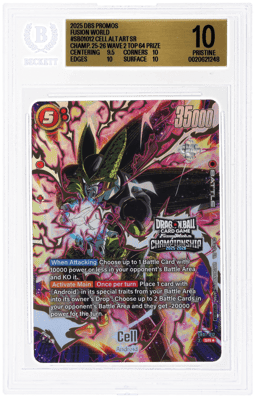 2025 Dragon Ball Super Tournament Promos Championship Regionals Wave 2 Top 64 Alternate Art Cell #SB01-012 BGS 10