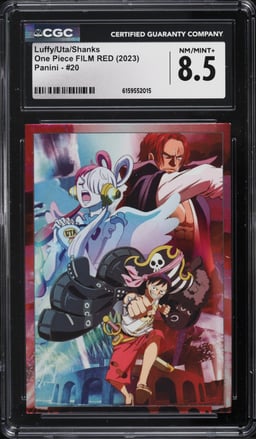 2023 Panini One Piece Italian Film Red Luffy Uta Shanks #20 CGC 8.5 NM-MT+