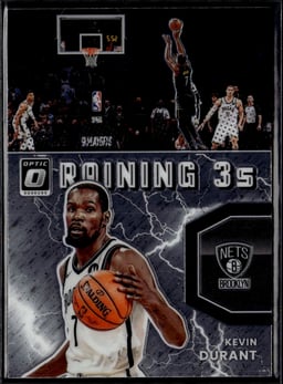 2021 Kevin Durant #10 Donruss Optic Raining 3s