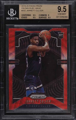 2019 Panini Prizm Ruby Wave Prizms Jarrett Culver ROOKIE #252 BGS 9.5 GEM MINT