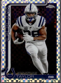 2025 Jonathan Taylor #130 Topps Chrome X-Fractor