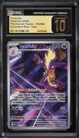 2025 Pokemon Mega Evolution Phantasmal Flames IR Toxtricity #103 CGC 10 PRISTINE