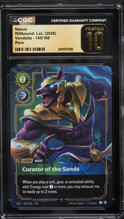 2026 Riftbound League Of Legends LoL Vendetta Nasus #145 CGC 10 PRISTINE