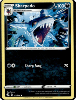 2021 Sharpedo #163 Fusion Strike