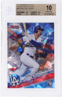 2017 Bowman's Best Atomic Refractor Cody Bellinger #65 BGS 10