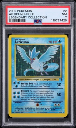 2002 Pokemon Legendary Collection Holo Articuno #2 PSA 7 NRMT