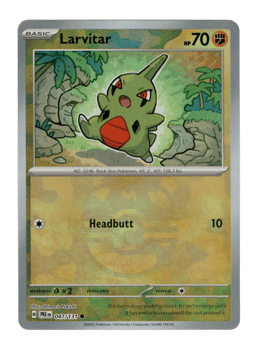 2025 Larvitar  (Master Ball) #47 Prismatic Evolutions