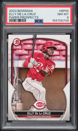 2023 Bowman Paper Elly De La Cruz PROSPECT #BP-65 PSA 8 NM-MT