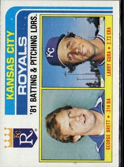 1982 Larry Gura #96 Baseball