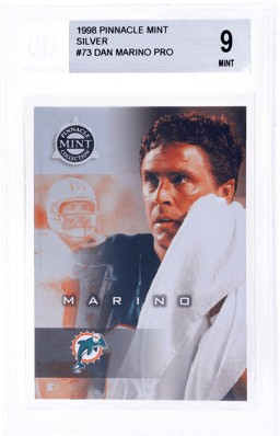 1998 Pinnacle Mint Silver Dan Marino #73 BGS 9