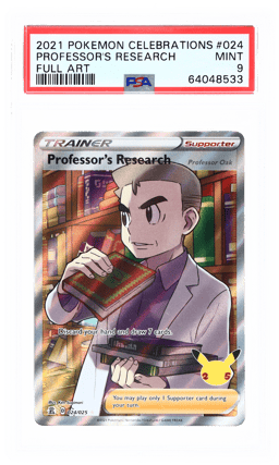 2021 Pokemon Celebrations Ultra Rare Professor's Research #24 PSA 9