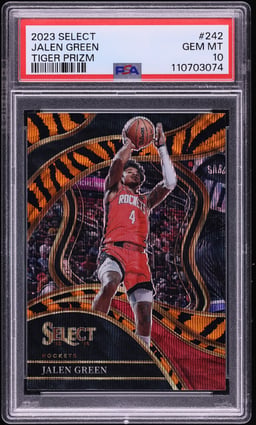 2023 Select Courtside Tiger Prizm Jalen Green #242 PSA 10 GEM MINT