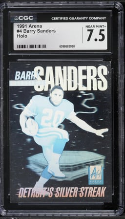 1991 Arena Holo Barry Sanders #4 CGC 7.5 NRMT+