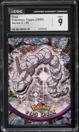 2000 Topps Pokemon Series 2 Onix #95 CGC 9 MINT