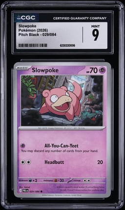 2026 Pokemon Mega Evolution Pitch Black Slowpoke #29 CGC 9 MINT