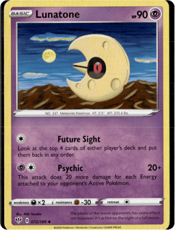 2020 Lunatone #72 Darkness Ablaze