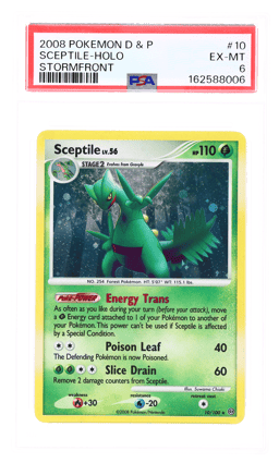 2008 Pokemon Diamond and Pearl Stormfront Holo Sceptile #10 PSA 6