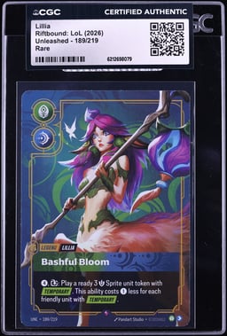 2026 Riftbound League Of Legends LOL Unleashed Lillia #189 CGC AUTH