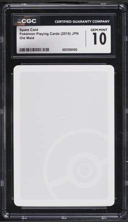 2019 Pokemon Japanese Playing Cards Old Maid Spare Card CGC 10 GEM MINT