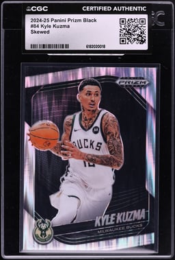2024 Panini Prizm Black Skewed Kyle Kuzma 249/249 #84 CGC AUTH