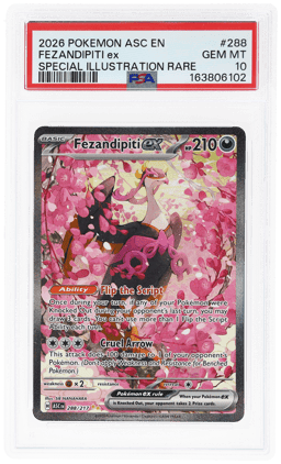 2026 Pokemon Mega Evolution Ascended Heroes Special Illustration Rare Fezandipiti Ex #288 PSA 10