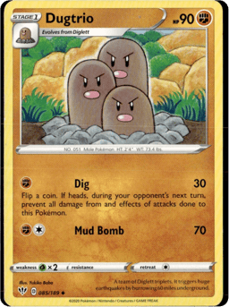 2020 Dugtrio #85 Darkness Ablaze