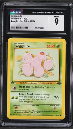 1999 Pokemon Jungle 1st Edition Exeggcute #52 CGC 9 MINT