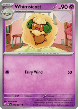 2024 Whimsicott #35 Paldean Fates