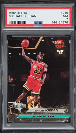 1992 Ultra Basketball Michael Jordan #216 PSA 7 NRMT