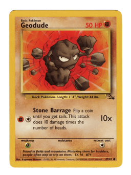 1999 Geodude #47 Fossil Unlimited