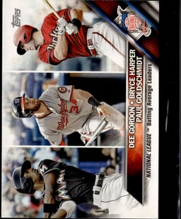 2016 2015 National League Batting Average Leaders: Paul Goldschmidt / Dee Gordon / Bryce Harper #338 Topps