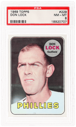 1969 Topps Don Lock #229 PSA 8