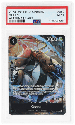 2024 One Piece Two Legends Alternate Art Queen #OP08-080 PSA 9