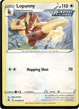 2021 Lopunny #213 Fusion Strike