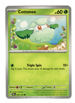 2025 Cottonee #7 Prismatic Evolutions