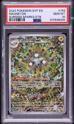 2024 Pokemon Scarlet & Violet Promo Surging Sparks ETB Full Art Magneton #159 PSA 10 GEM MINT