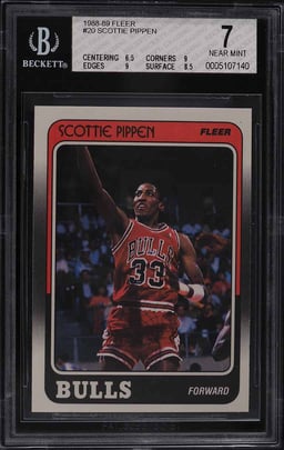 1988 Fleer Basketball Scottie Pippen ROOKIE #20 BGS 7 NRMT