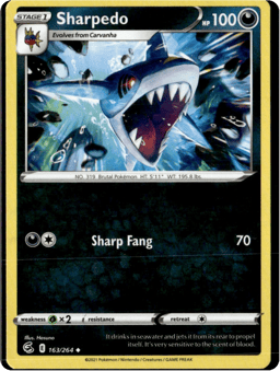 2021 Sharpedo #163 Fusion Strike
