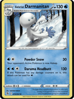 2021 Galarian Darmanitan #72 Fusion Strike