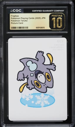 2025 Pokemon Japanese Playing Cards Pokemon Taruka Picture Card Frigibax CGC 10 PRISTINE