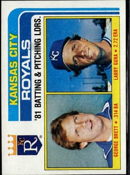 1982 Larry Gura #96 Baseball