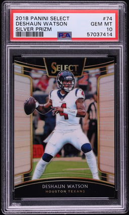2018 Select Concourse Silver Prizm Deshaun Watson #74 PSA 10 GEM MINT
