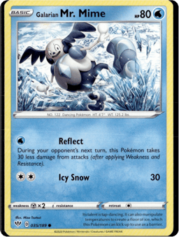 2020 Galarian Mr. Mime #35 Darkness Ablaze